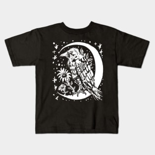 Raven Moon, Witchy, Gothic, Punk Kids T-Shirt